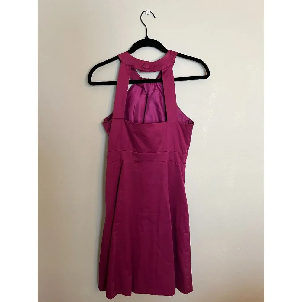 Knotted Halter Dress - Raspberry - Picture 2 of 3